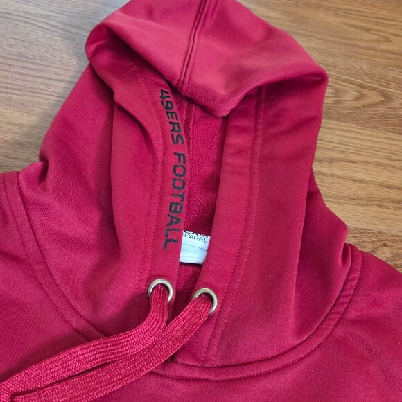 Y2K San Francisco 49ers Red Hoodie Pullover Men's XL NFL Team Apparel Jacket - Picture 5 of 9
